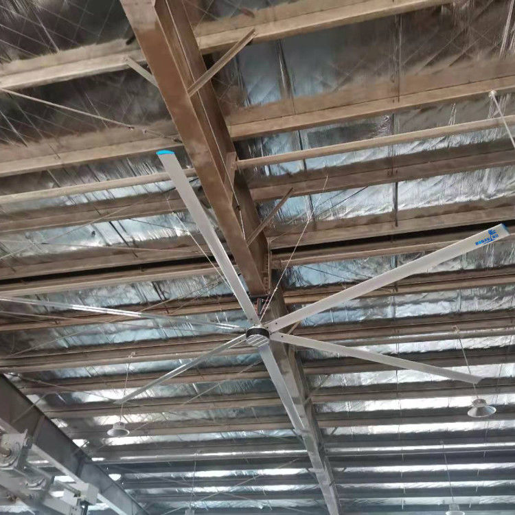 Ventilador de techo industrial potente de 6 aspas, 10m3/min de volumen de aire/W, 1500w de potencia de entrada