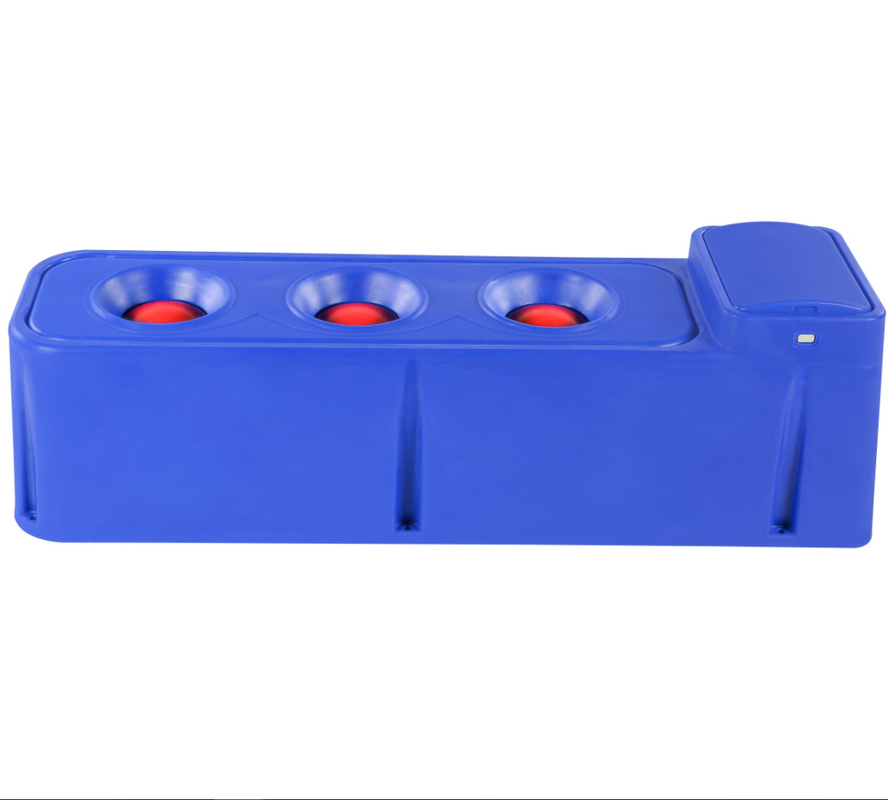 Agua automática de ganado azul LLDPE con control de temperatura incorporado para ganado bovino caballo oveja 100-120L/min tasa de flujo