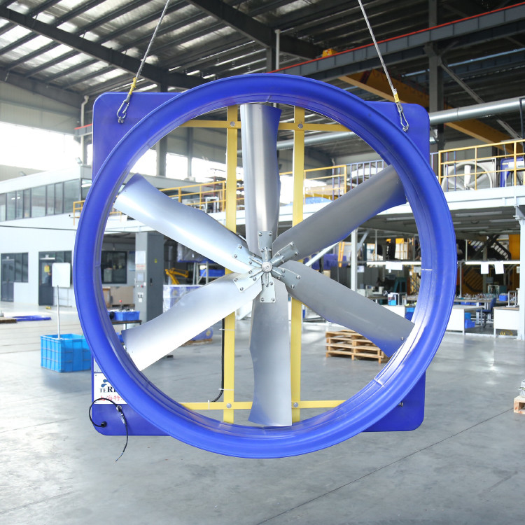 Ventilador de ventilación de ganado moderno 2 kW 6,2 m/s Velocidad del viento para enfriamiento de aves de corral