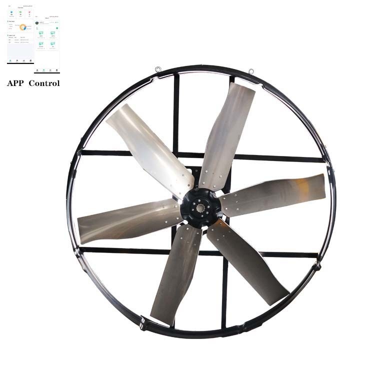 Ventilador de escape industrial de potencia con 2000W de entrada 345r/min Velocidad de rotación 20%-100% Control de velocidad