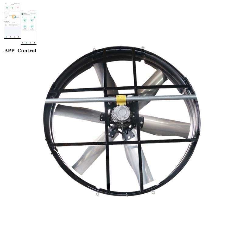 Ventilador de escape industrial de potencia con 2000W de entrada 345r/min Velocidad de rotación 20%-100% Control de velocidad