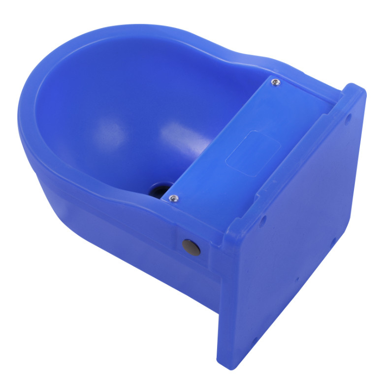 Cuenco de agua para ganado de plástico de PP duradero para caballos de ganado y ovejas de color azul