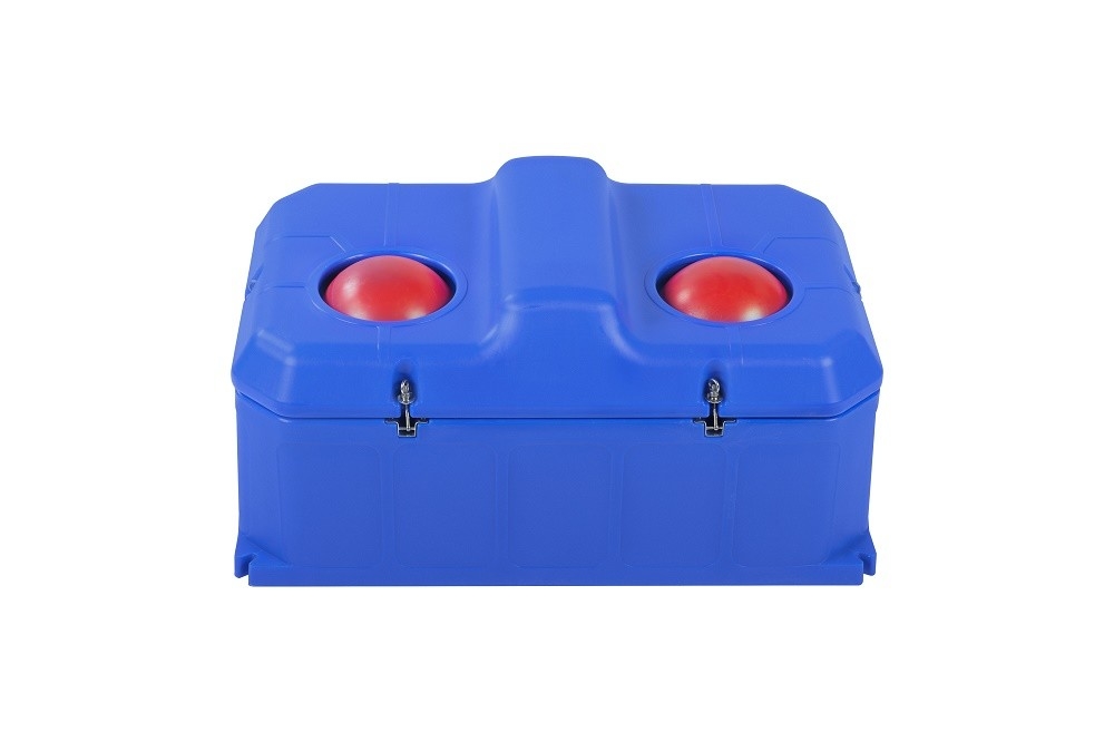 Bebedor de ganado de gran capacidad azul 85L con velocidad de flujo incorporada en el control de temperatura 450mm Alturas de consumo