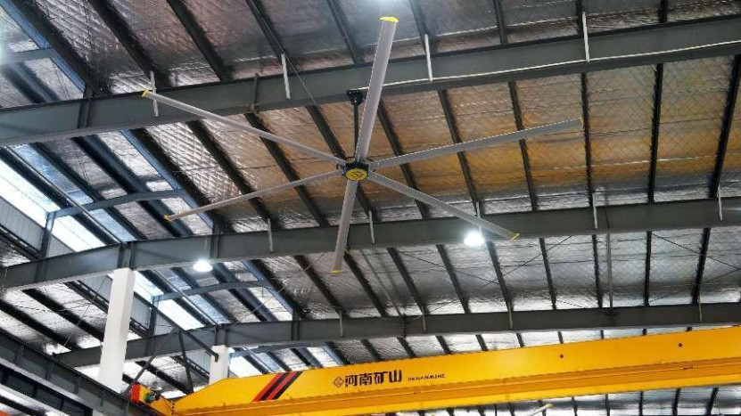Ventilador de techo industrial de imán permanente con rotor externo IP55 con flujo de aire máximo 14300 m3/min