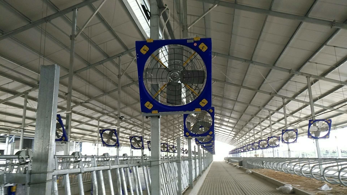 Fuerza 38 Ventilador de circulación de ventilación de ganado con marco de PE de doble capa y potencia de entrada de 410w