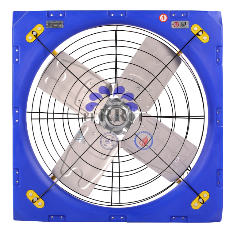 38 Ventilador de ventilación para ganado para un flujo de aire máximo de 28273 m3/h y 410w de potencia de entrada