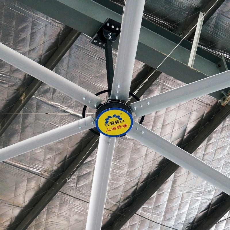 Área de cobertura del ventilador del techo industrial y exploración del aire eficaz para mejorar las condiciones de trabajo