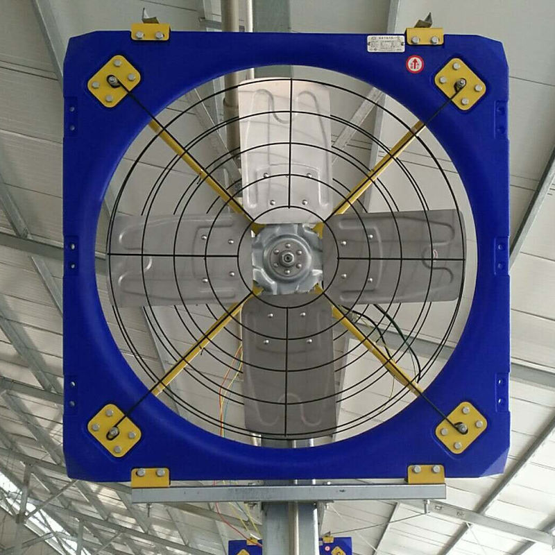 Ventiladores de ventilación de ganado con PE de doble capa de alta resistencia y flujo de aire máximo de 27000 m3/h para los ambientes de ganado