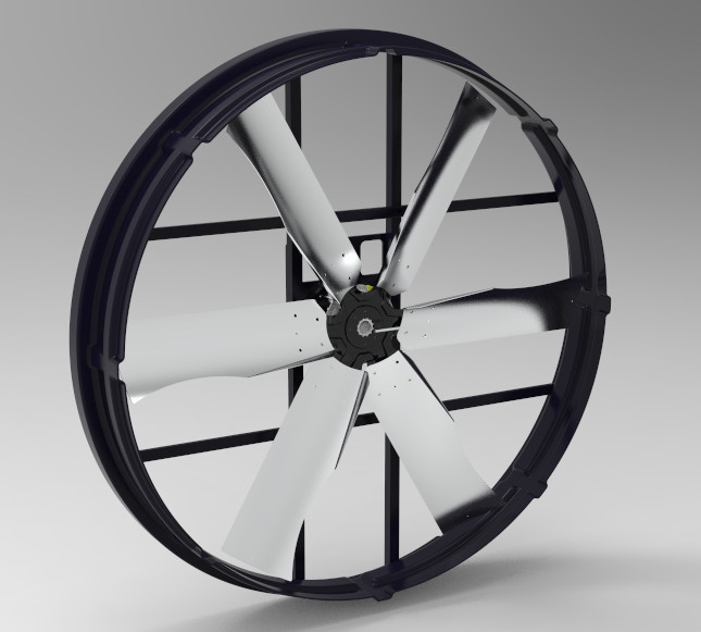 Ventilador de paneles industriales con flujo de aire máximo de 120193 m3/h y capacidad de 60 m3/h