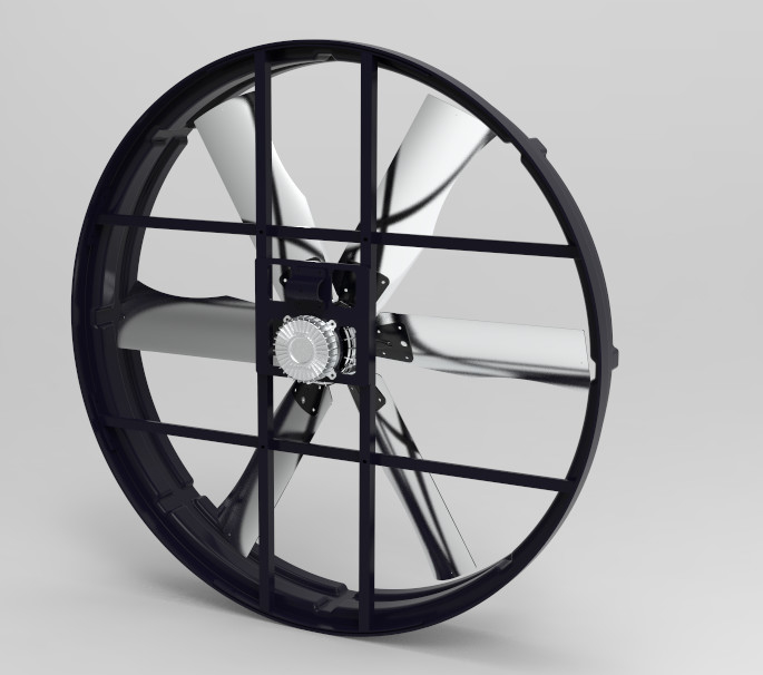 Ventilador de paneles industriales con flujo de aire máximo de 120193 m3/h y capacidad de 60 m3/h