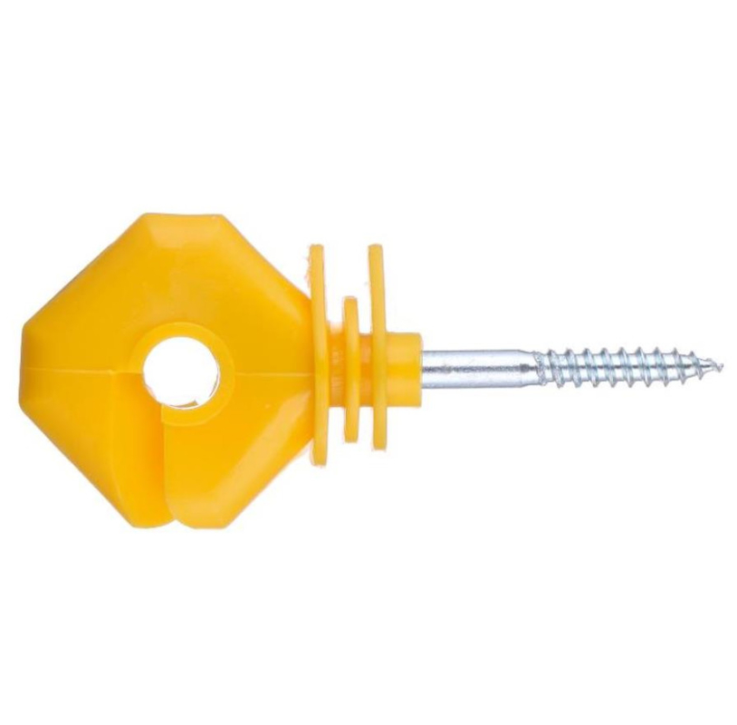 Aisladores de postes de madera en negro/amarillo hechos de plástico para una mayor visibilidad y durabilidad