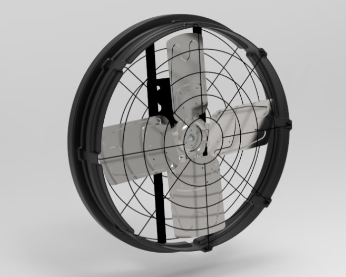 Ventiladores para graneros de ganado con ruido ≤ 69 dB 1115*1115*285mm Tamaño del marco y potencia de entrada de 410w