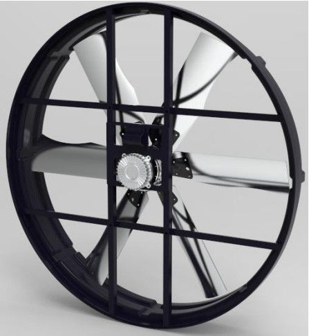 Ventilador de panel de 55'' con extracción industrial, flujo de aire de 66000 m³/h, potencia de 1200W, bajo nivel de ruido y amplia aplicación