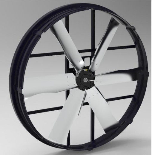 Ventilador de panel de 55'' con extracción industrial, flujo de aire de 66000 m³/h, potencia de 1200W, bajo nivel de ruido y amplia aplicación