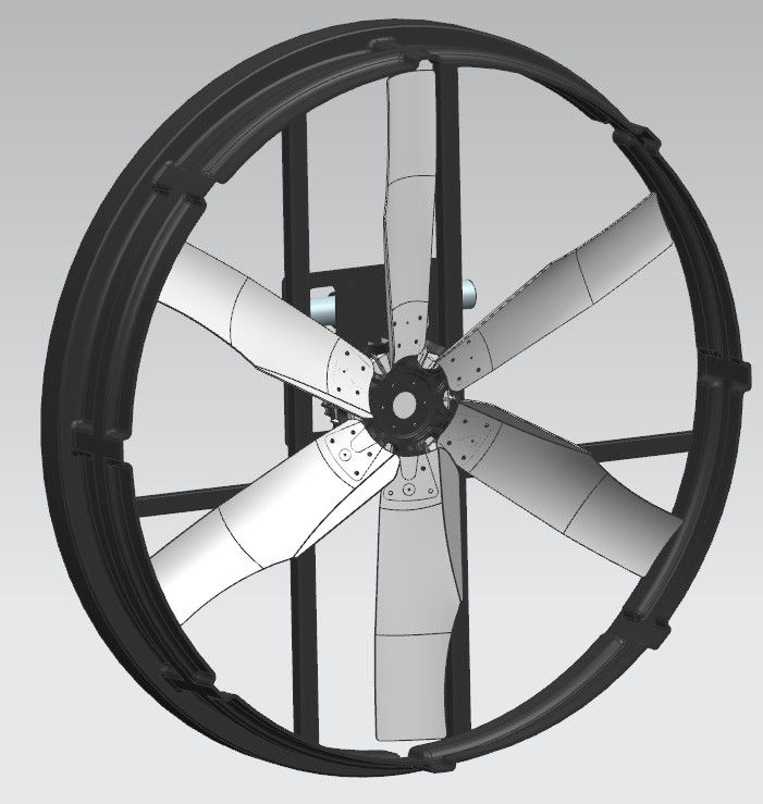 Nivel de protección IP55 Ventilador industrial con material de hoja de aleación de 6pcs para un rendimiento de enfriamiento duradero