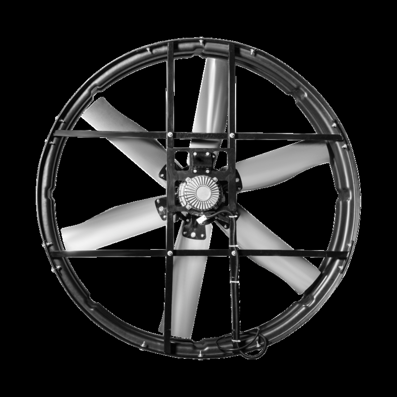 Ventilador de panel de 2000W 72 con nivel de protección IP55 y velocidad de rotación de 345 r/min para gases de escape industriales