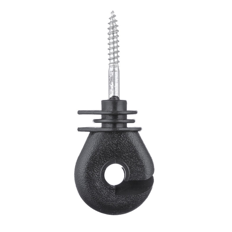 Aislador de madera del poste de Ring Insulator Black Electric Fencing de la forma oval Tornillo-en Ring Insulator