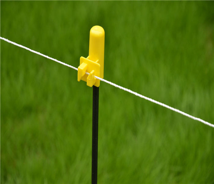 Casquillo de seguridad material plástico del poste del aislador de la tensión del final de la ganadería Topper Insulators