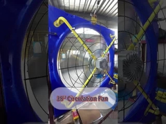 Eficiencia Ventilación de ganado Ventilador de motor de corriente continua Función silenciosa Concha de acero galvanizado