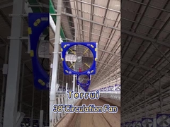 Ventilador industrial moderno 6.2m/s Velocidad del viento a 6 metros de distancia para un flujo de aire superior