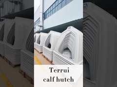 Polietileno blanco Rectángulo resistente a la intemperie Calf Hutches aislado resistente a la intemperie