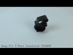 Aisladores de postes de acero amarillo y negro de grado de impacto para cercas eléctricas