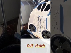 Cabañas de ternera de polietileno blanco rectangular aislado